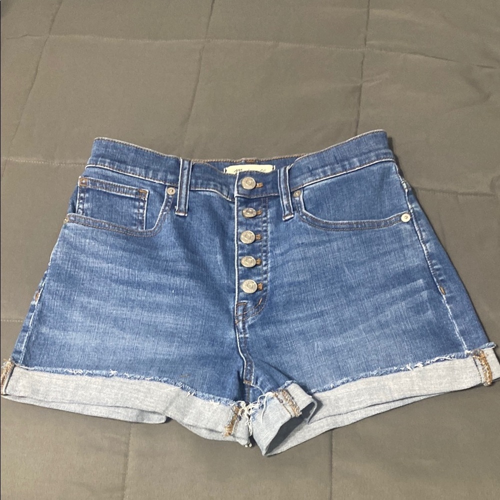 Madewell high rise denim shorts. 25” waist - Picture 1 of 5